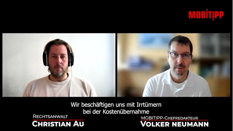Zwei Männer in einer Videokonferenz