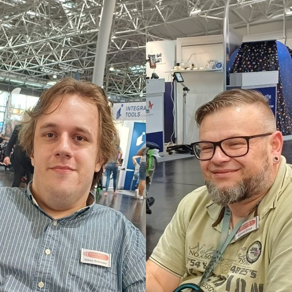 Andreas Guba, Niklas Schröder von Exxomove GmbH als Speaker bei der Rehacare 2026